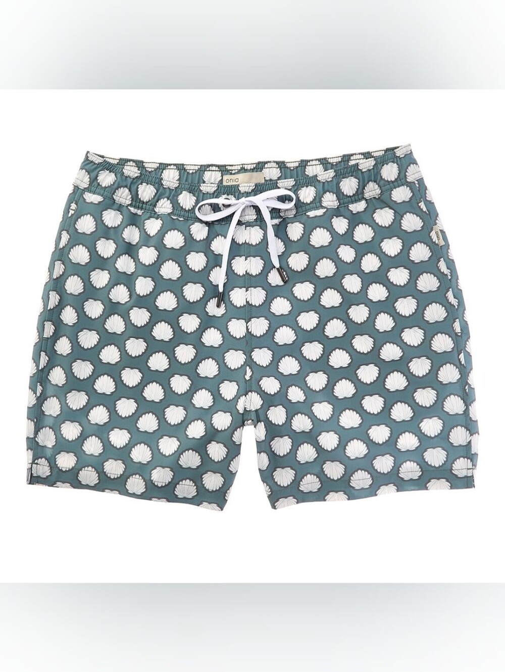 Onia - Men's Stretch Teal Shell-Print Volley Swim Shorts